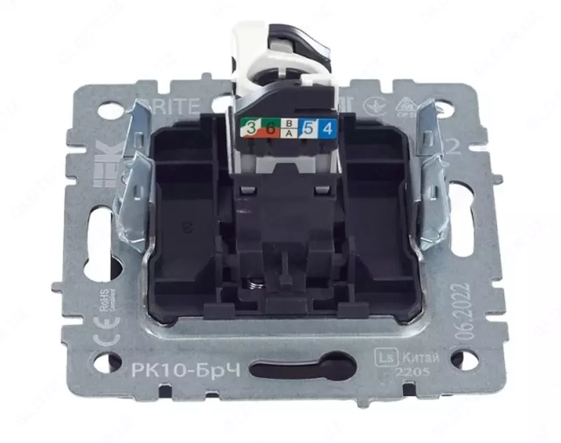 Розетка компьютерная BRITE RJ45 кат.5E РК10-БрЧ черный IEK ООО«GELIOS LINE TECHNOLOGY»