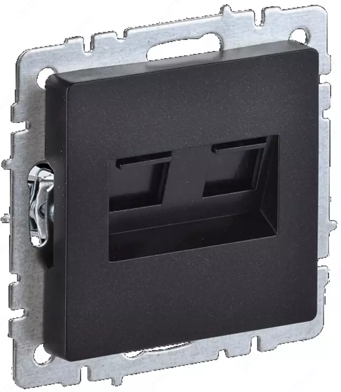 Brite kompyuter rozetkasi 2-RJ45 kat.6 RK11-2-Brch qora IEK