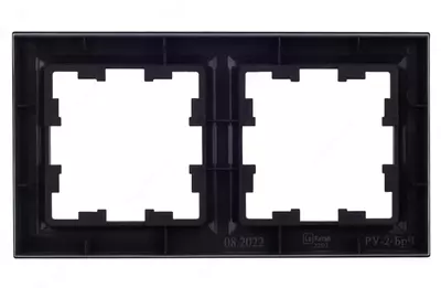 Рамка BRITE 2-местная РУ-2-БрЧ черный IEK