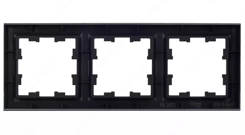 Рамка BRITE 3-местная РУ-3-БрЧ черный IEK