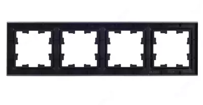 Рамка BRITE 4-местная РУ-4-БрЧ черный IEK