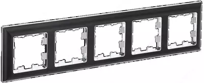 Рамка BRITE 5-местная РУ-5-БрЧ черный IEK