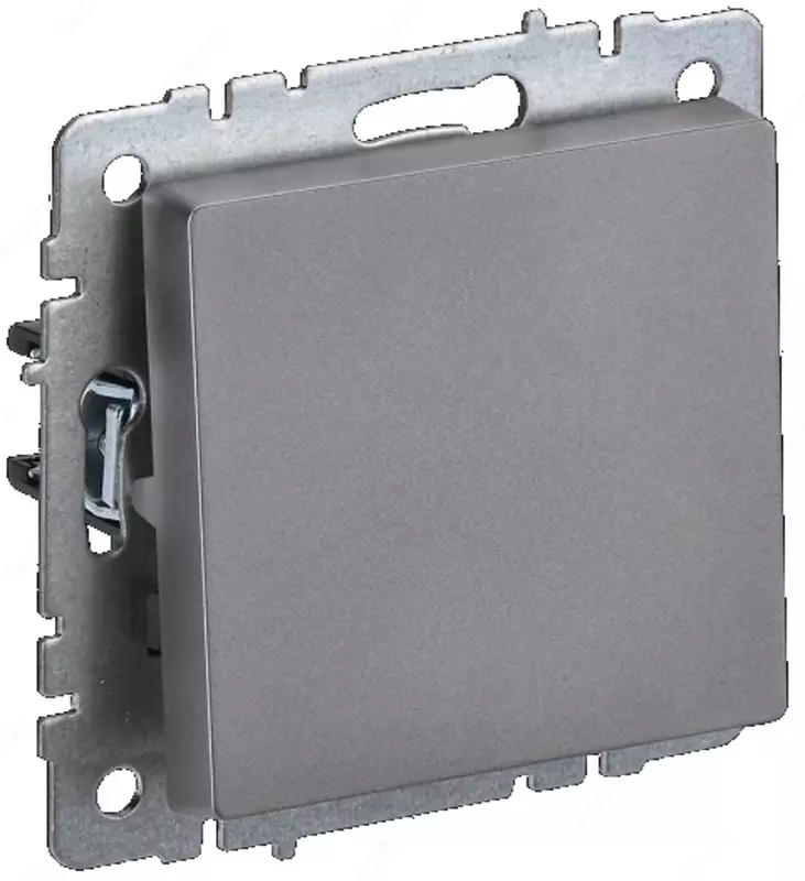 Выключатель BRITE 1-кл. 10А ВС10-1-0-БрС сталь IEK