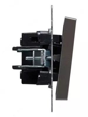 Выключатель BRITE 1-кл. 10А ВС10-1-0-БрС сталь IEK