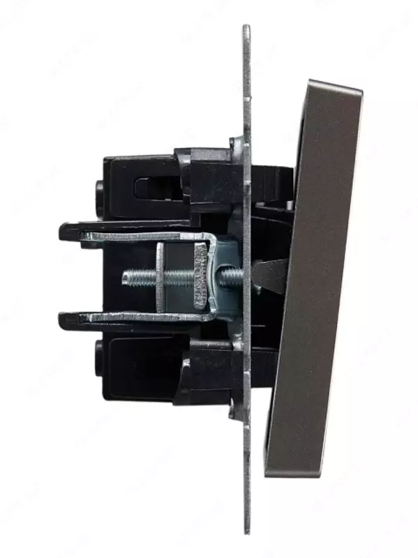 Выключатель BRITE 1-кл. самовозвратный 10А ВС10-1-4-БрС сталь IEK