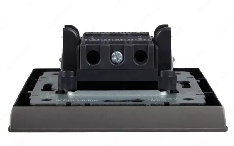 Выключатель BRITE 2-кл. прох. 10А ВС10-2-6-БрС сталь IEK