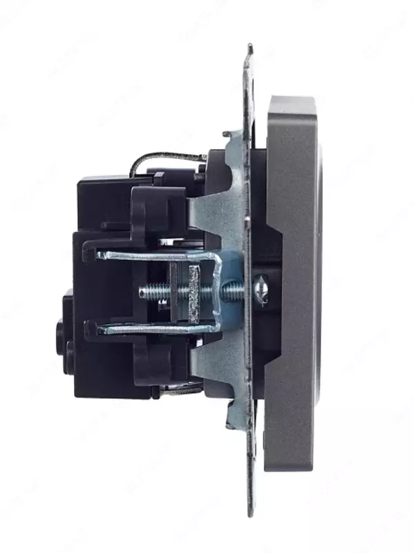 Розетка BRITE с з/к/ш 16А РС14-1-0-БрС сталь IEK