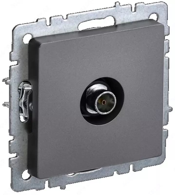 Розетка TV BRITE оконечная РТВ11-0- БрС сталь IEK