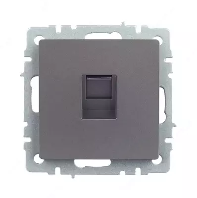 Розетка компьютерная BRITE RJ45 кат.5E РК10- БрС сталь IEK