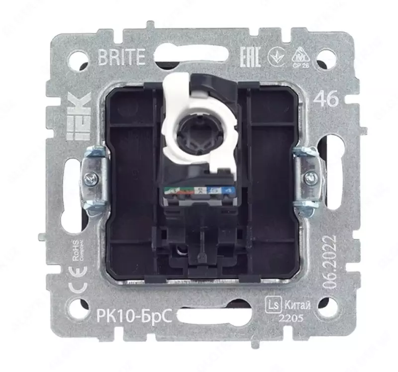63 570 сум Розетка компьютерная BRITE RJ45 кат.5E РК10- БрС сталь IEK