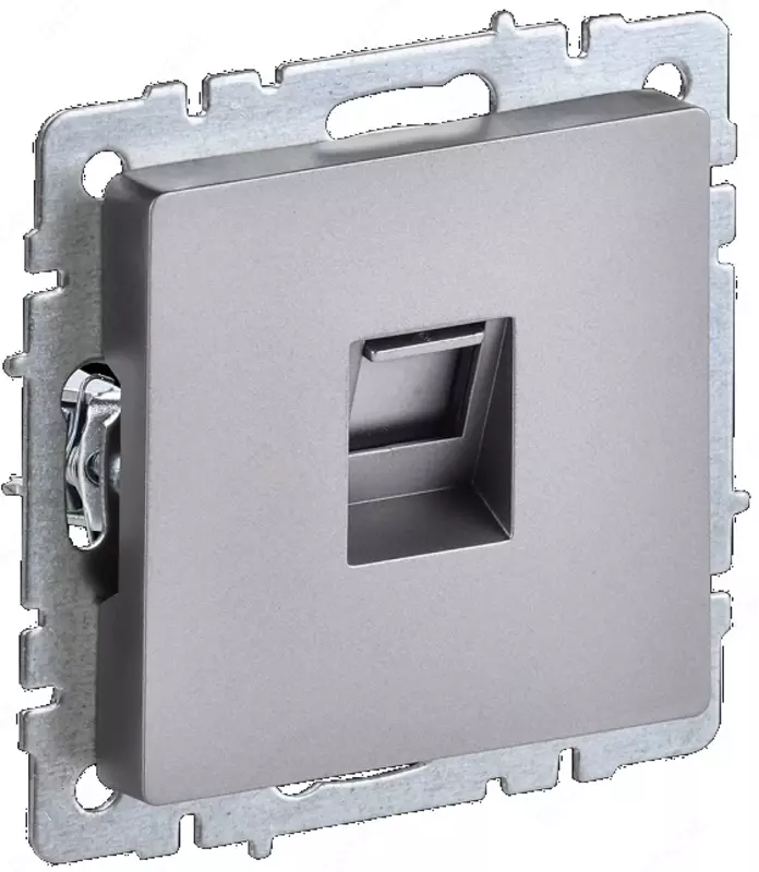 Розетка компьютерная BRITE RJ45 кат.6 РК11- БрС сталь IEK