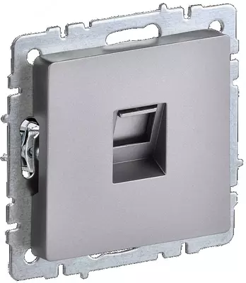Розетка компьютерная BRITE RJ45 кат.6 РК11- БрС сталь IEK