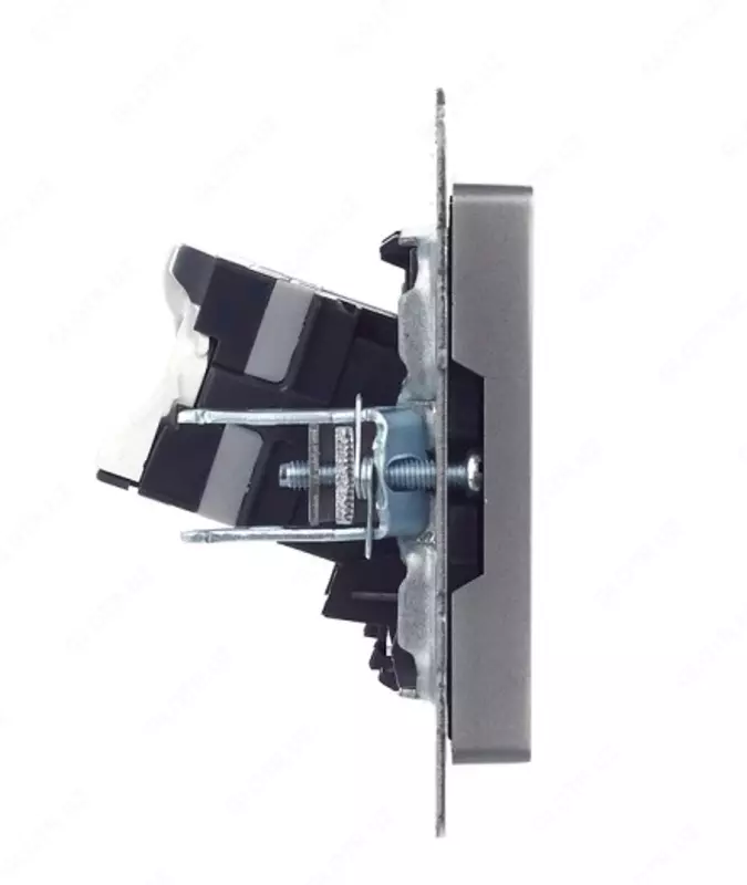 Розетка компьютерная BRITE RJ45 кат.6 РК11- БрС сталь IEK