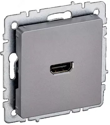 Розетка HDMI BRITE РHDMI-0-БрС сталь IEK