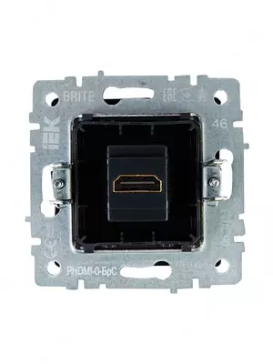 Розетка HDMI BRITE РHDMI-0-БрС сталь IEK