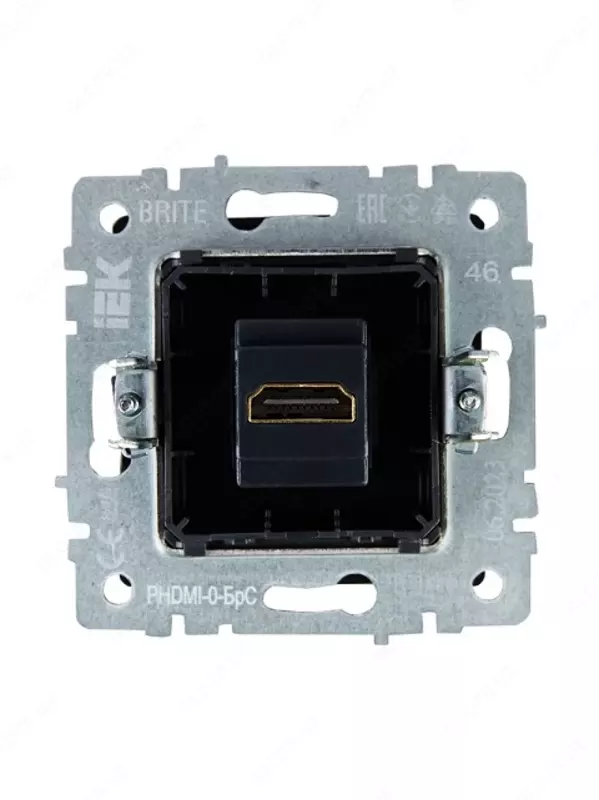 Розетка HDMI BRITE РHDMI-0-БрС сталь IEK