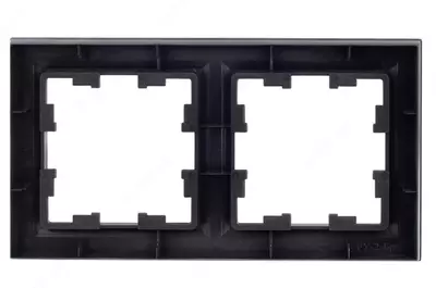 Рамка BRITE 2-местная РУ-2-БрС сталь IEK