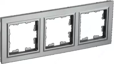 Рамка BRITE 3-местная РУ-3-БрС сталь IEK