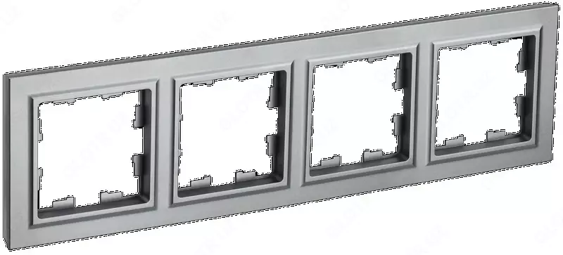 Рамка BRITE 4-местная РУ-4-БрС сталь IEK