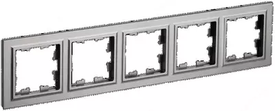 Рамка BRITE 5-местная РУ-5-БрС сталь IEK