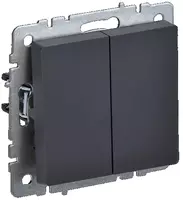 Выключатель BRITE 2-кл. 10А ВС10-2-0-БрГ графит IEK