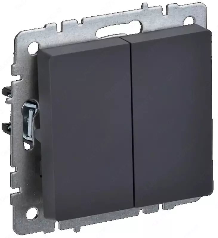 Выключатель BRITE 2-кл. 10А ВС10-2-0-БрГ графит IEK