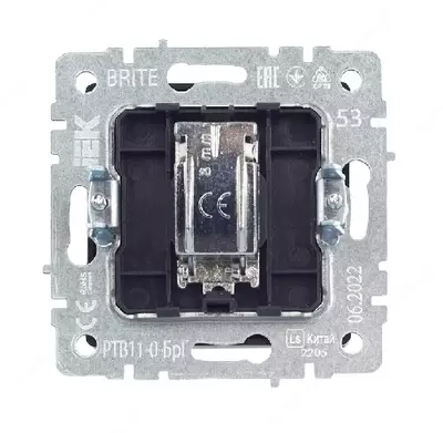 Розетка TV BRITE оконечная РТВ11-0-БрГ графит IEK