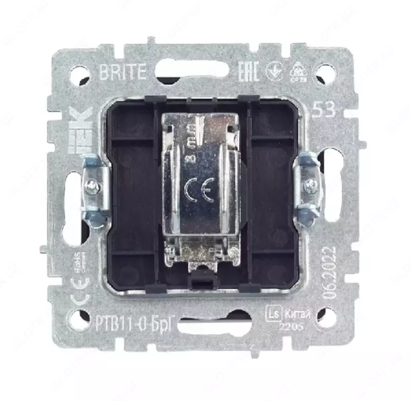 Розетка TV BRITE оконечная РТВ11-0-БрГ графит IEK