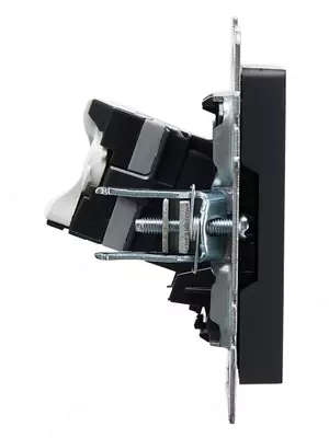 Розетка телефонная BRITE RJ11 РТ10-БрГ графит IEK