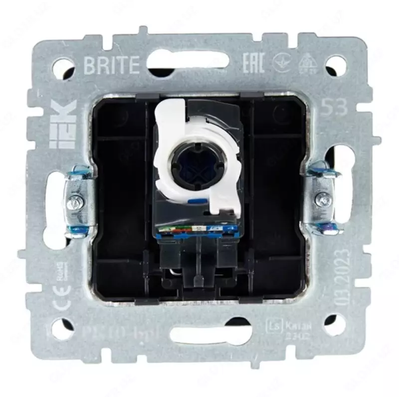 Розетка телефонная BRITE RJ11 РТ10-БрГ графит IEK