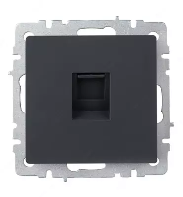 Розетка компьютерная BRITE RJ45 кат.5E РК10-БрГ графит IEK