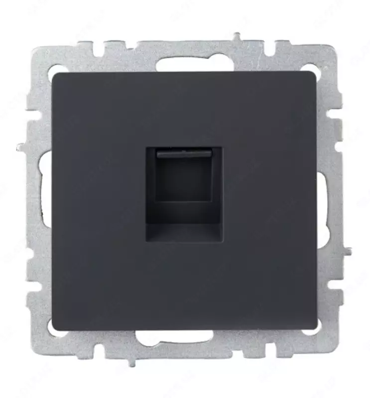 Розетка компьютерная BRITE RJ45 кат.5E РК10-БрГ графит IEK