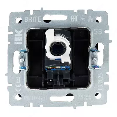 Розетка компьютерная BRITE RJ45 кат.5E РК10-БрГ графит IEK