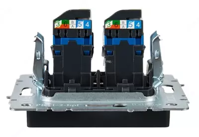 Розетка компьютерная BRITE 2-ая RJ45 кат.6 РК11-2-БрГ графит IEK