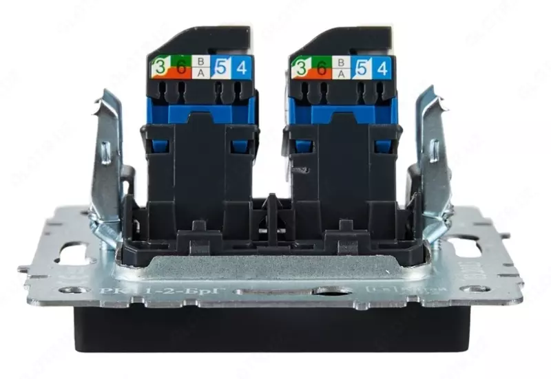 Розетка компьютерная BRITE 2-ая RJ45 кат.6 РК11-2-БрГ графит IEK Только в розницу