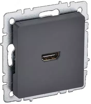 Розетка HDMI BRITE РHDMI-0-БрГ графит IEK