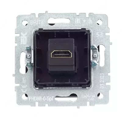 Розетка HDMI BRITE РHDMI-0-БрГ графит IEK