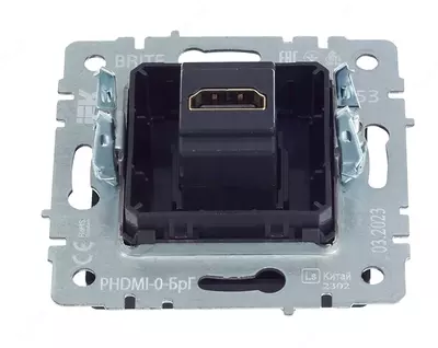 Розетка HDMI BRITE РHDMI-0-БрГ графит IEK