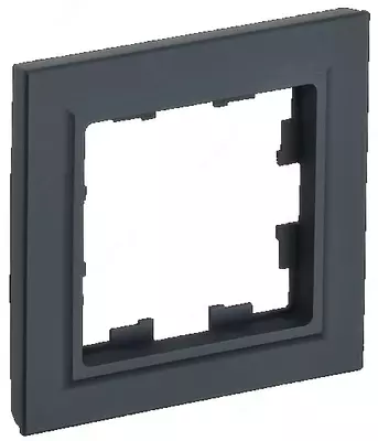 Рамка BRITE 1-местная РУ-1-БрГ графит IEK