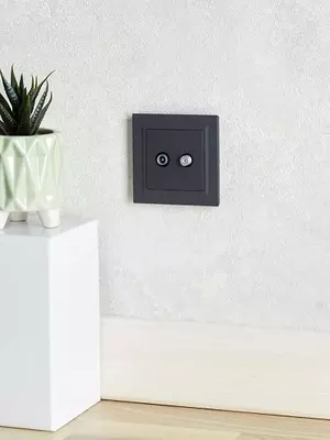 Рамка BRITE 1-местная РУ-1-БрГ графит IEK