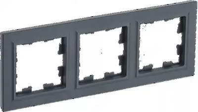 Рамка BRITE 3-местная РУ-3-БрГ графит IEK