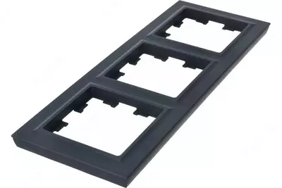 Рамка BRITE 3-местная РУ-3-БрГ графит IEK