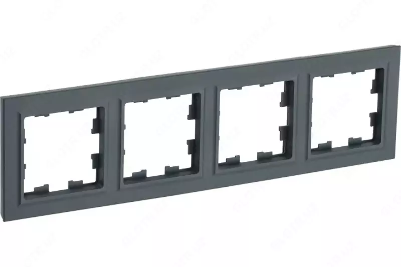 Рамка BRITE 4-местная РУ-4-БрГ графит IEK