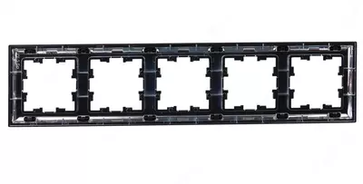Рамка BRITE 5-местная РУ-5-БрГ графит IEK