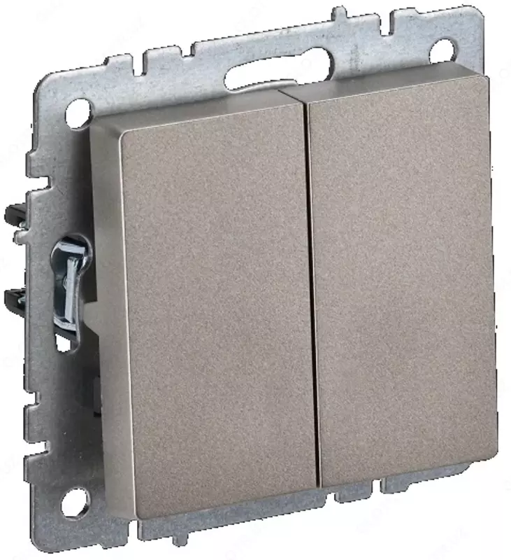 Выключатель BRITE 2-кл. 10А ВС10-2-0-БрШ шампань IEK