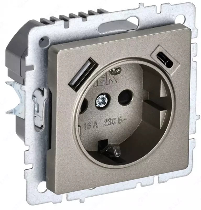 USB A+C 18W Ruffle 11-1-br bilan W/k/W 16a bilan BRITE rozetkasi shampun IEK