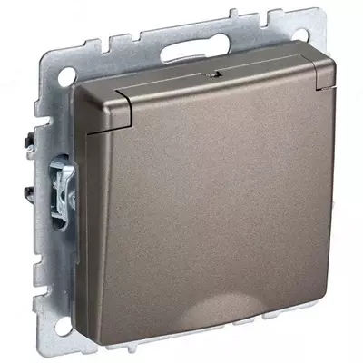 16a IP44 Rsbsh10 qopqoqli z/k/W bilan BRITE rozetkasi-3-44-brsh shampan IEK