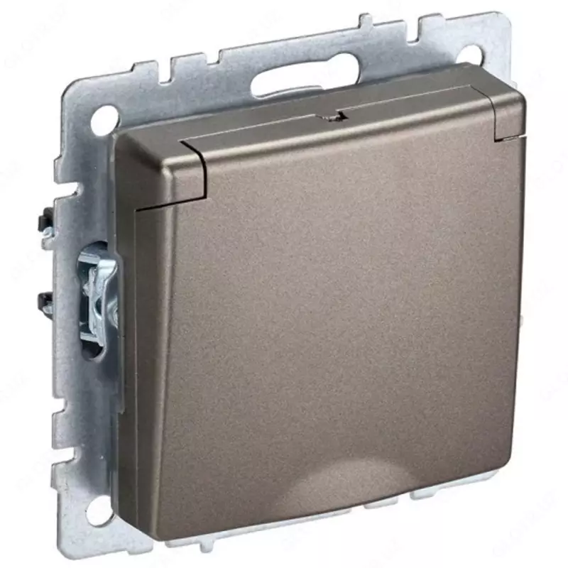 16a IP44 Rsbsh10 qopqoqli z/k/W bilan BRITE rozetkasi-3-44-brsh shampan IEK