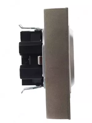 Розетка BRITE 2-я с з/к/ш 16А в сб. РСш12-3-БрШ шампань IEK