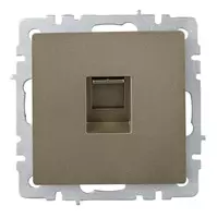 Розетка компьютерная BRITE RJ45 кат.6 РК11-БрШ шампань IEK